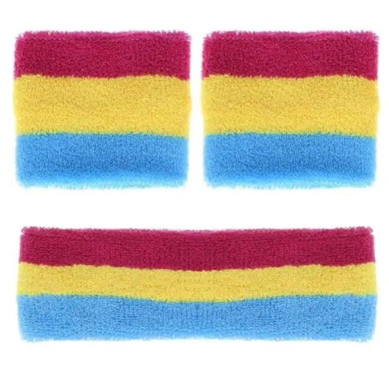 Pansexual Pride Sweatband Set