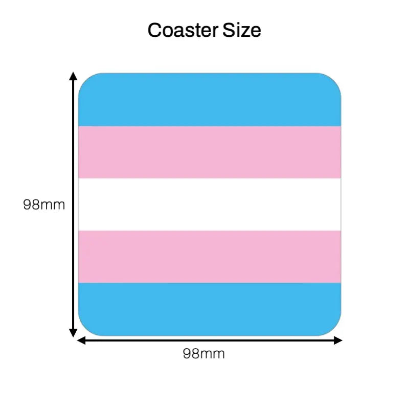 Transgender Pride Flag Coaster