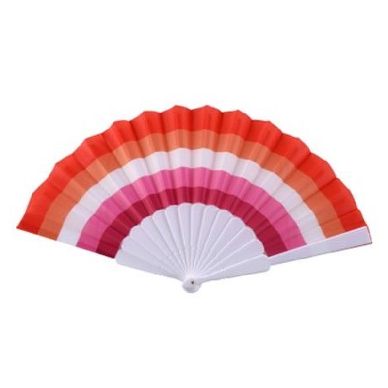 Lesbian Pride Flag Handheld Fan - Proud Supplies LGBTQ+ Gay Pride Store