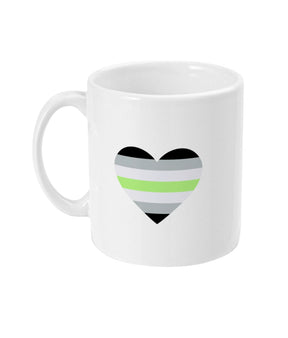 Agender Pride Heart Mug - 1 - Proud Supplies LGBTQ+ Gay Pride Shop