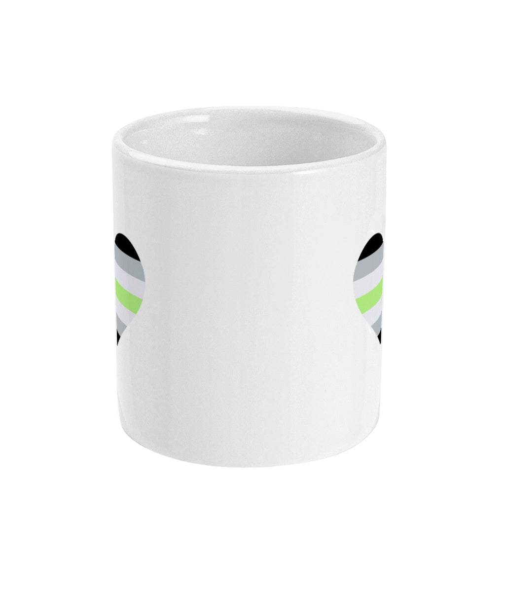 Agender Pride Heart Mug - 2 - Proud Supplies LGBTQ+ Gay Pride Shop