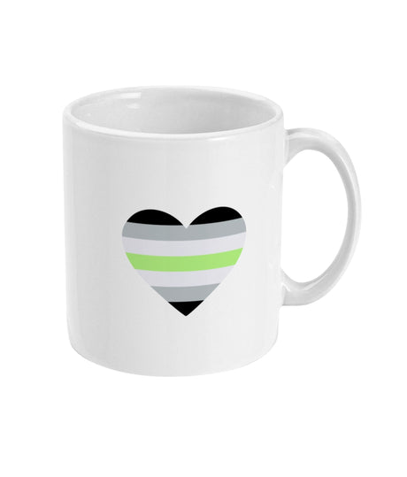 Agender Pride Heart Mug - 3 - Proud Supplies LGBTQ+ Gay Pride Shop