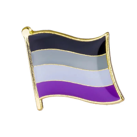 Asexual Pride Flag Pin Badge - Proud Supplies