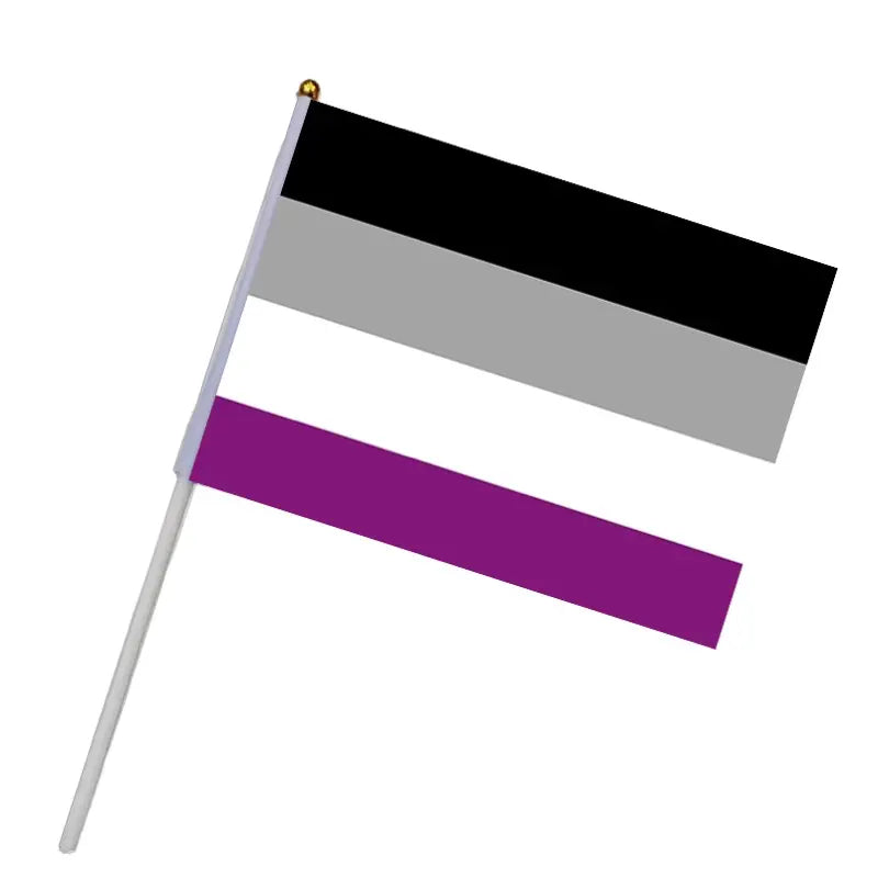 Handheld Asexual Pride Flag
