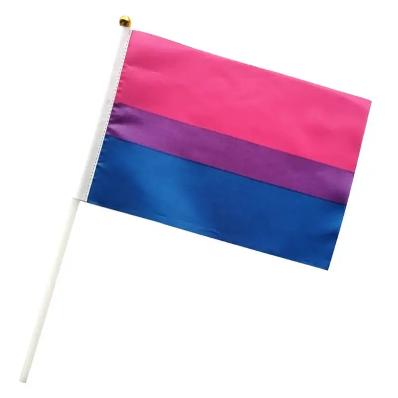 Handheld Bisexual Pride Flag