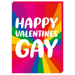 Happy Valentine's Gay Card - Proud Supplies - LGBTQ+ Gay Pride Shop