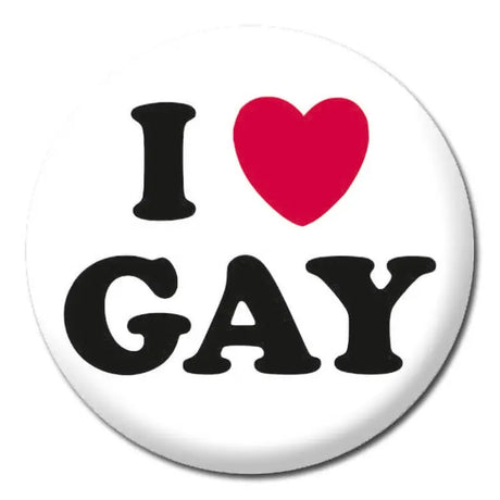 I Love Gay Badge - Proud Supplies