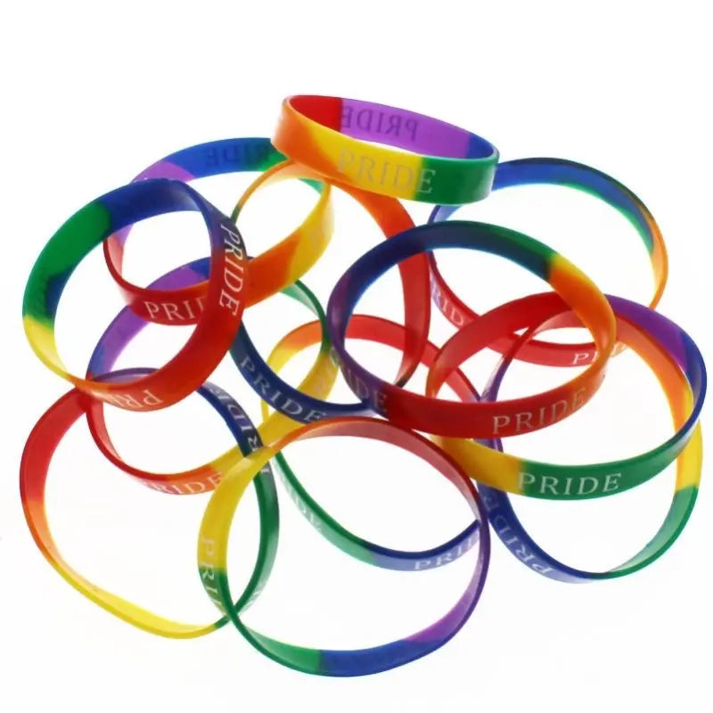 Gay Pride Rainbow Silicone Wristband