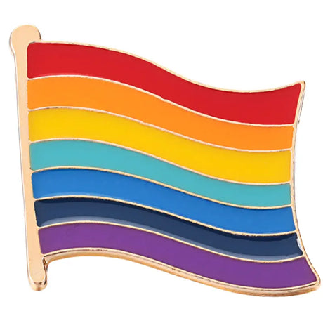 Large Rainbow Pride Flag Pin Badge - Proud Supplies