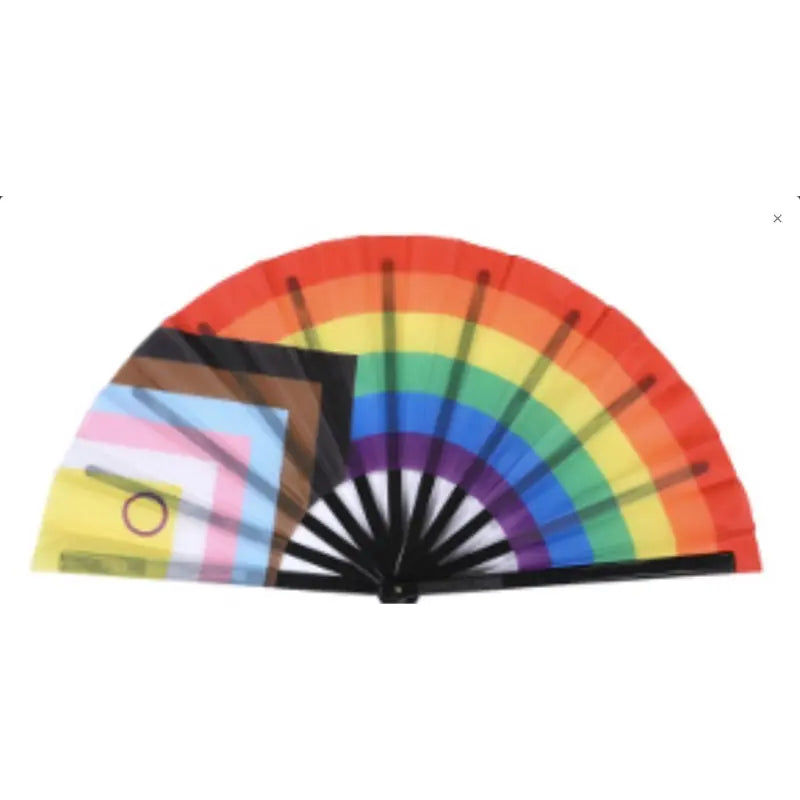 Large Updated Progress Pride Cracking Fan