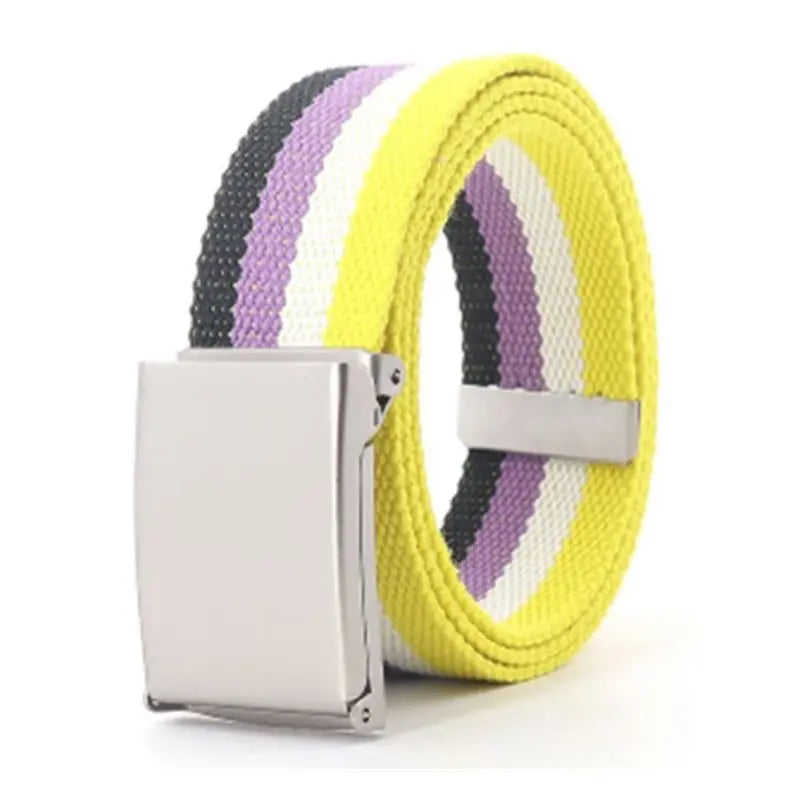 Non-Binary Pride Canvas Belt