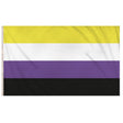 Non-Binary Pride Flag 5ft x 3ft - Proud Supplies LGBTQ+ Gay Pride Store