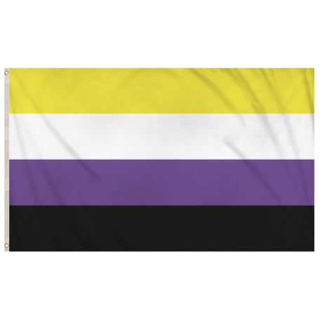 Non-Binary Pride Flag 5ft x 3ft - Proud Supplies LGBTQ+ Gay Pride Store