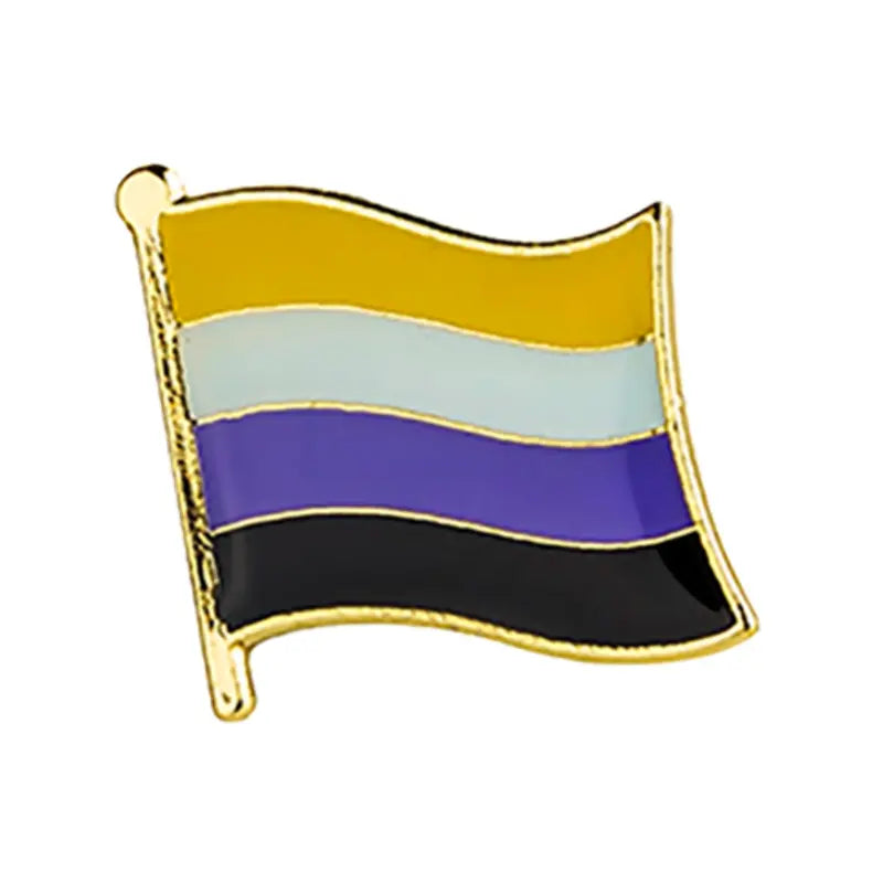 Non-Binary Pride Flag Pin Badge - Proud Supplies