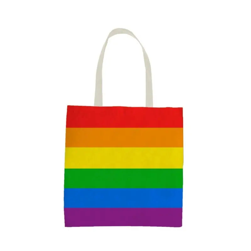 Pride Rainbow Polyester Tote Bag