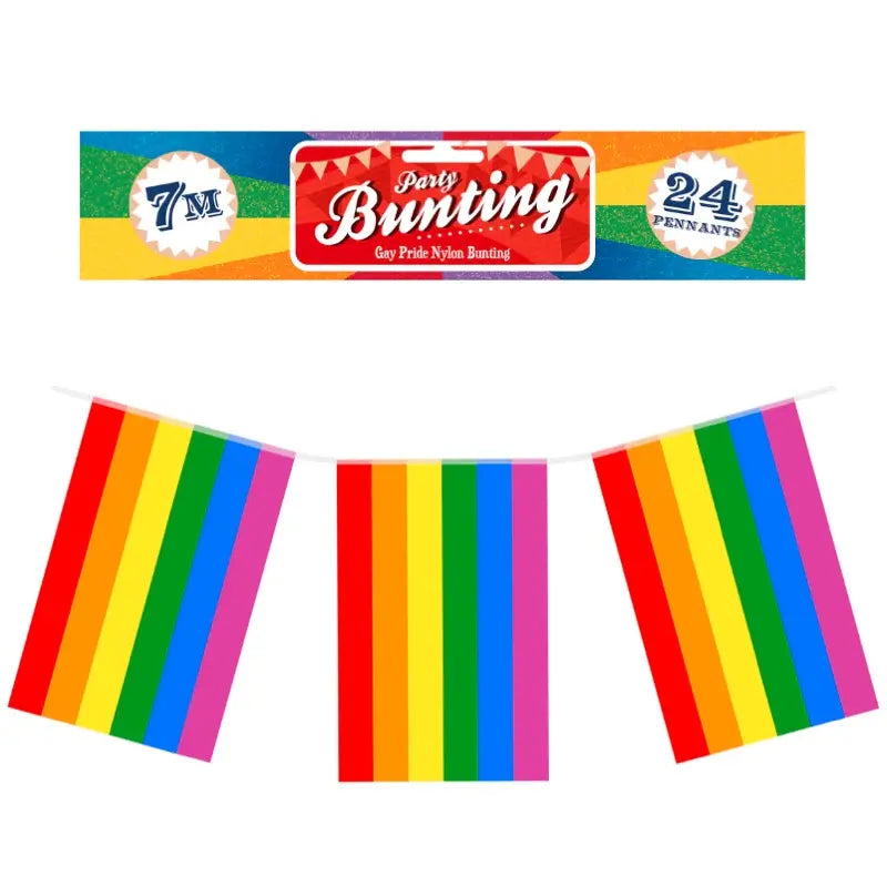 Rainbow Flag Bunting (23ft) - Proud Supplies