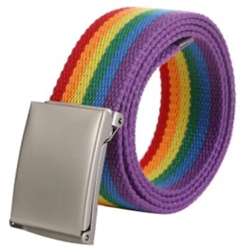 Rainbow Pride Canvas Belt