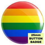 Rainbow Pride Flag Button Badge - Proud Supplies