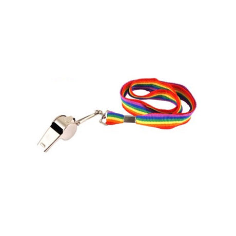 Rainbow Pride Flag Lanyard with Whistle - Proud Supplies