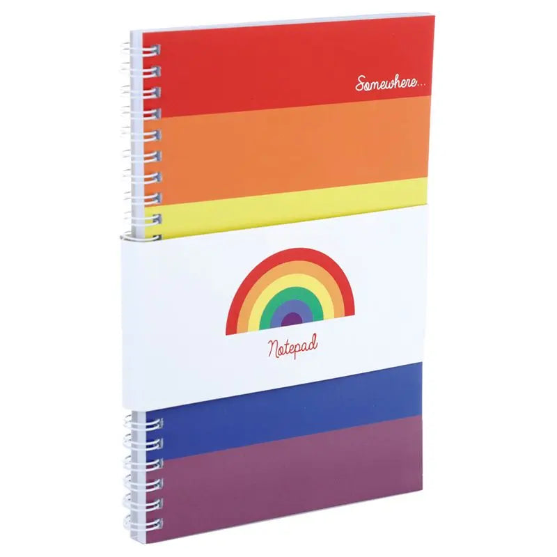 Rainbow Spiral Bound A5 Lined Notebook - Proud Supplies