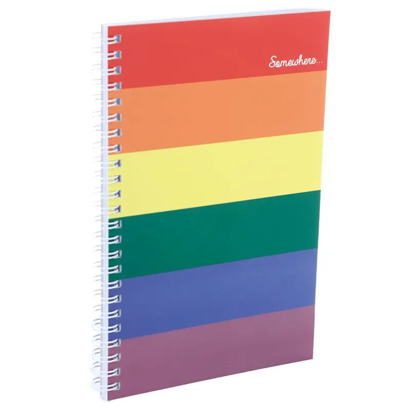 Rainbow Spiral Bound A5 Lined Notebook - Proud Supplies