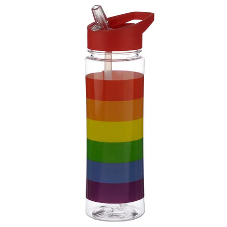 Reusable Rainbow 550ml Water Bottle with Flip Straw - Proud Supplies