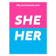 She / Her Pronouns Postcard - Proud Supplies