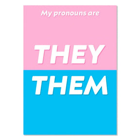 They / Them Pronouns Postcard - Proud Supplies