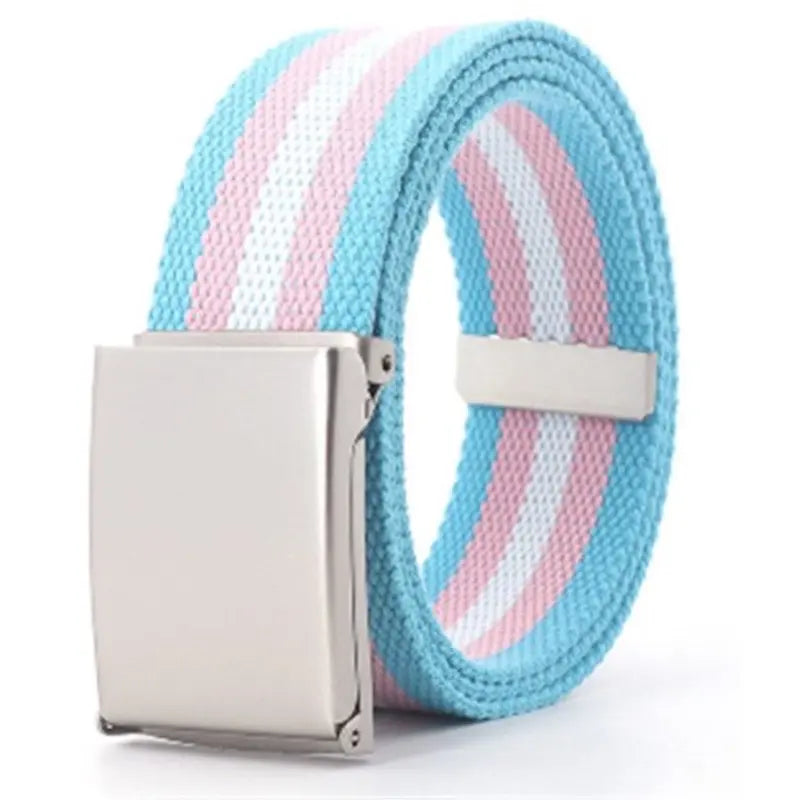 Transgender Pride Canvas Belt