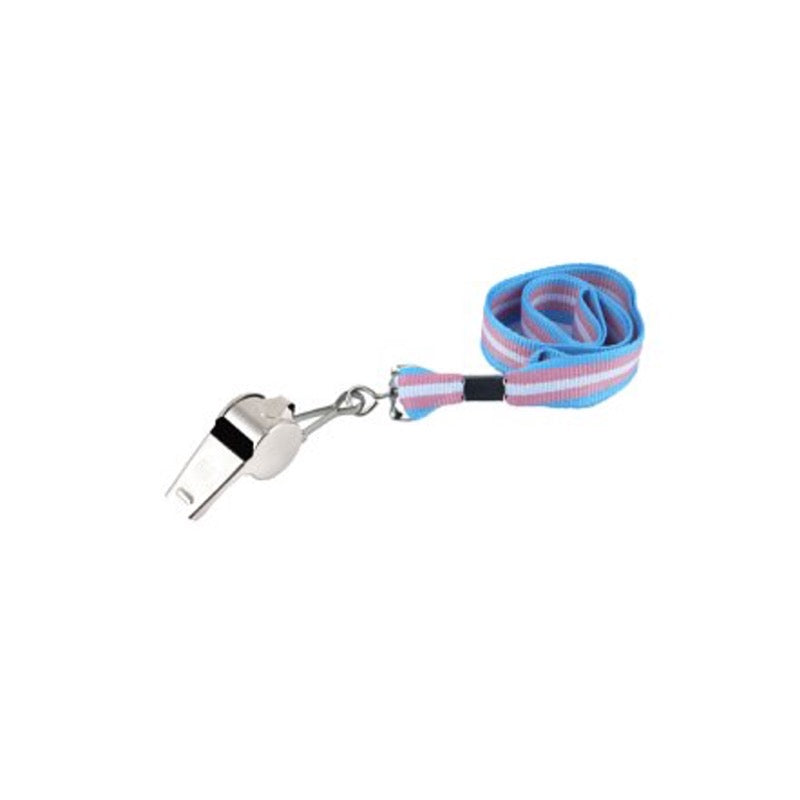 Transgender Pride Flag Lanyard with Whistle - Proud Supplies