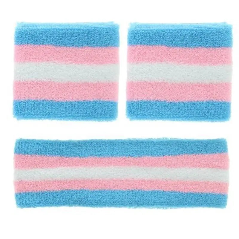 Transgender Pride Sweatband Set