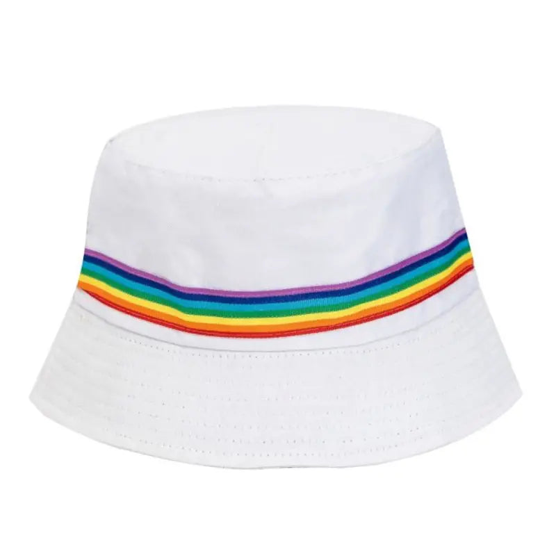 White Rainbow Bucket Hat