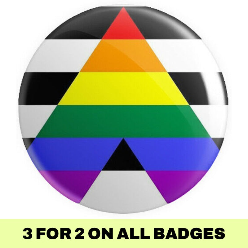 Ally Flag Button Badge - Proud Supplies