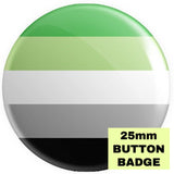 Aromantic Flag Button Badge - Proud Supplies