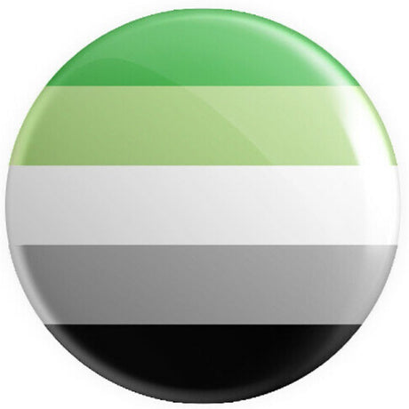 Aromantic Flag Button Badge - Proud Supplies