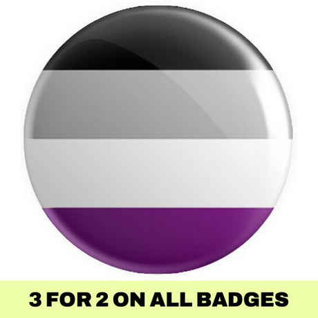 Asexual Flag Button Badge - Proud Supplies