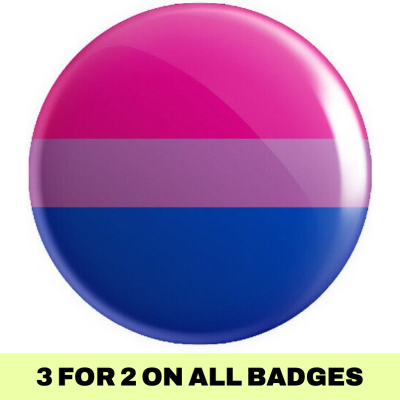 Bisexual Flag Button Badge - Proud Supplies