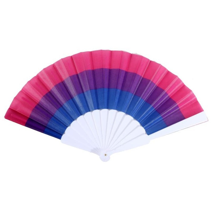 PROUD ESSENTIALS Bisexual Pride Flag Handheld Fan - Proud Supplies LGBTQ+ Gay Pride Store