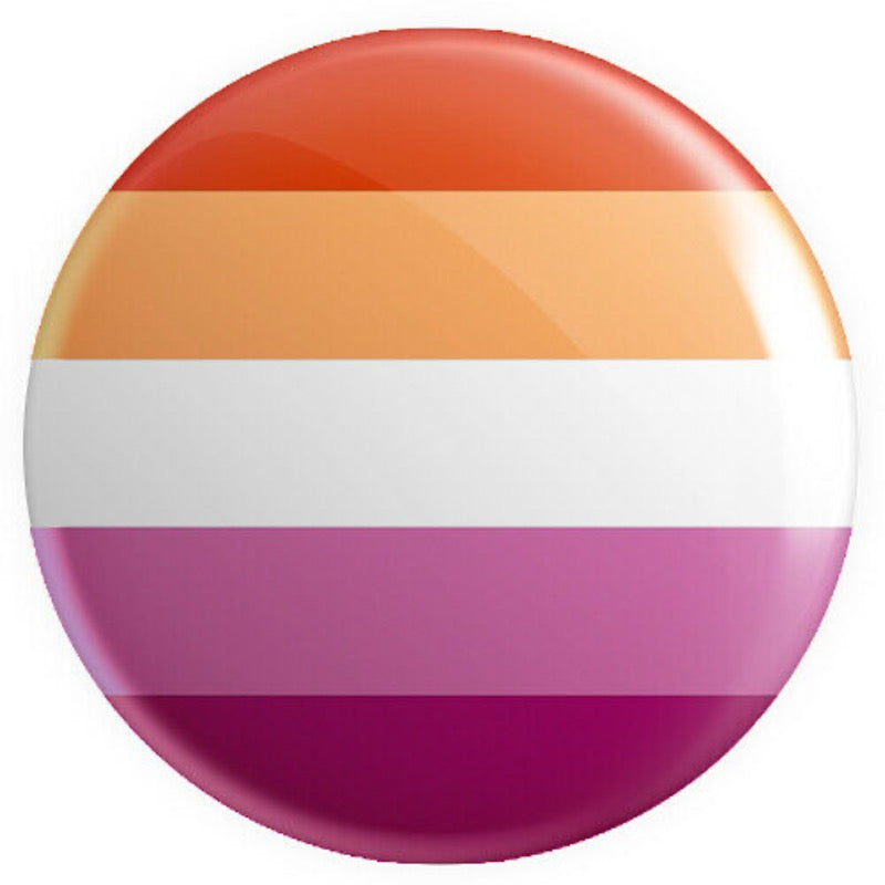 Community Lesbian Flag Button Badge - Proud Supplies