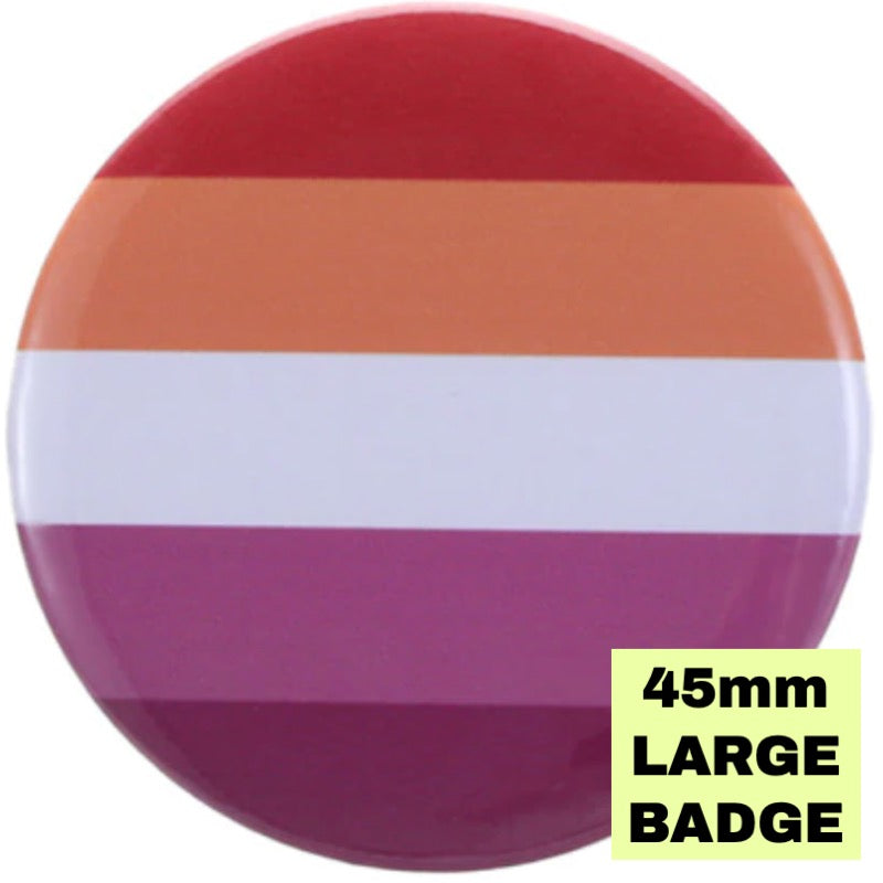 Community Lesbian Flag Large Badge - Proud Supplies