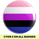 Genderfluid Flag Button Badge - Proud Supplies