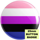 Genderfluid Flag Button Badge - Proud Supplies