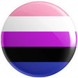 Genderfluid Flag Button Badge - Proud Supplies