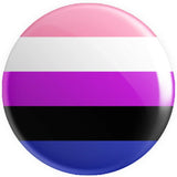 Genderfluid Flag Button Badge - Proud Supplies