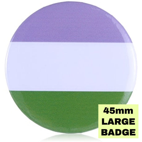 Genderqueer Flag Large Badge - Proud Supplies