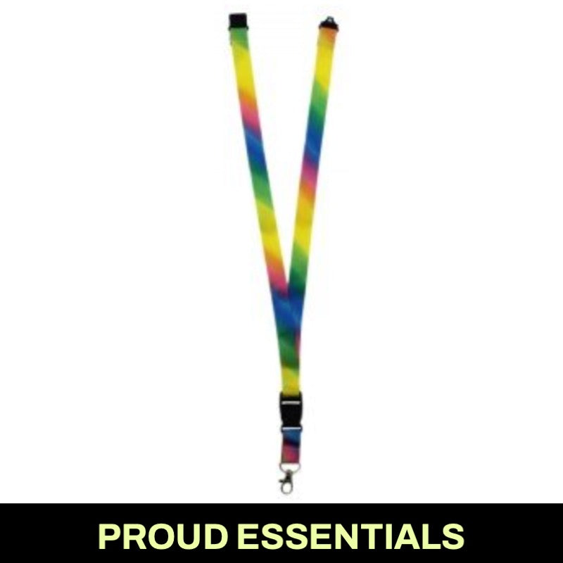 PROUD ESSENTIALS Rainbow Pride Flag Lanyard - Proud Supplies