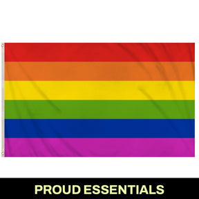 PROUD ESSENTIALS Rainbow Pride Flag (3ft x 2ft) - Proud Supplies