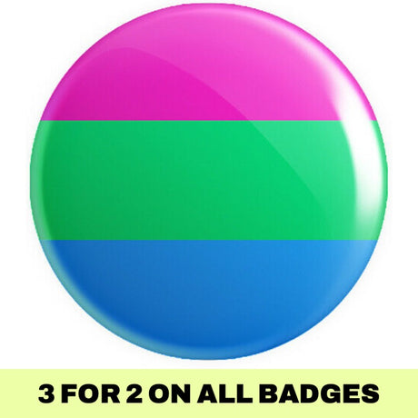 Polysexual Flag Button Badge - Proud Supplies