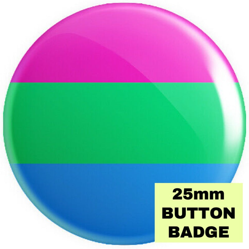 Polysexual Flag Button Badge - Proud Supplies