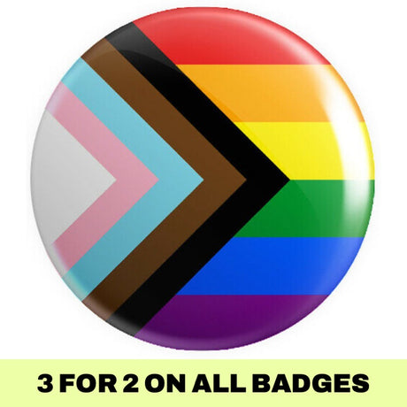 Progress Flag Button Badge - Proud Supplies